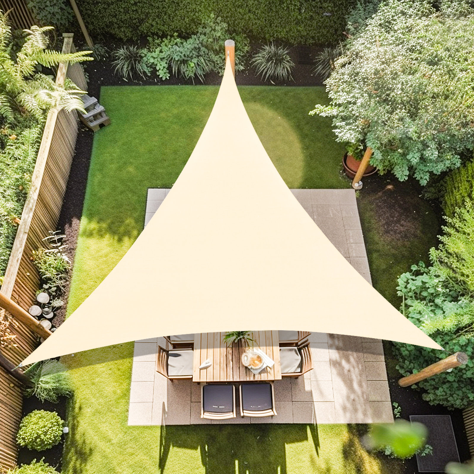 Artpuch 20'x20'x28.3' Customize Triangle Sun Shade Sail | Wayfair